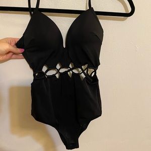 Black one piece suit!